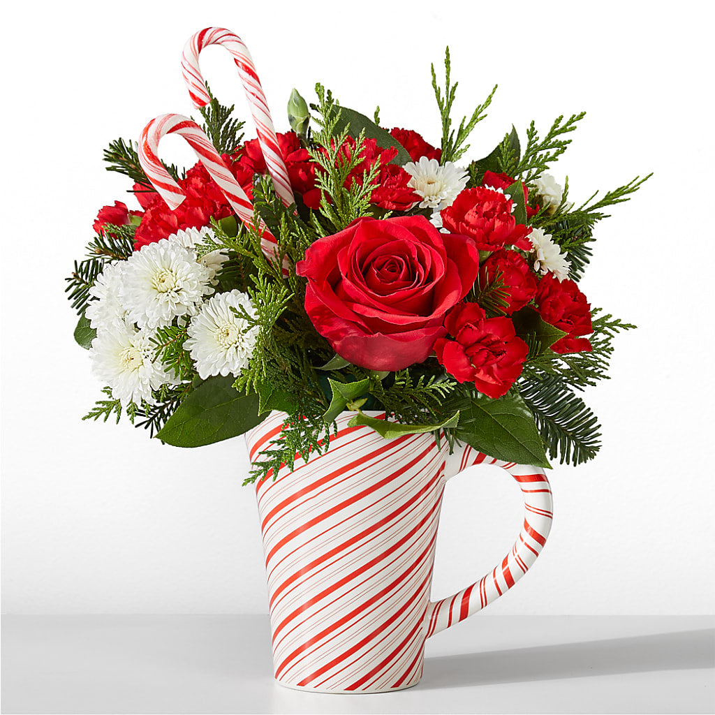 Peppermint Swirl Mug – Blossom Street Florist, Lauderhill FL