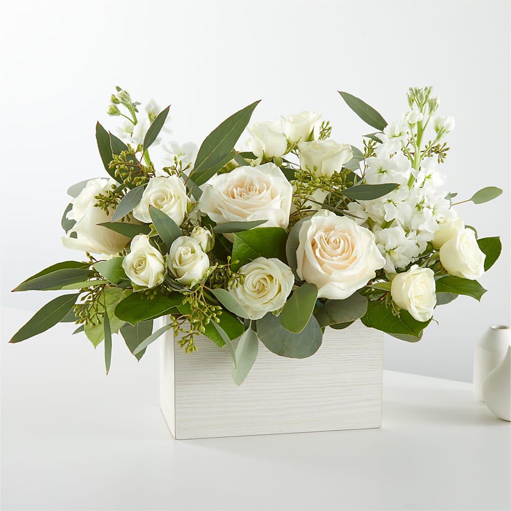 Fresh Linen Box Bouquet – Blossom Street Florist, Lauderhill FL