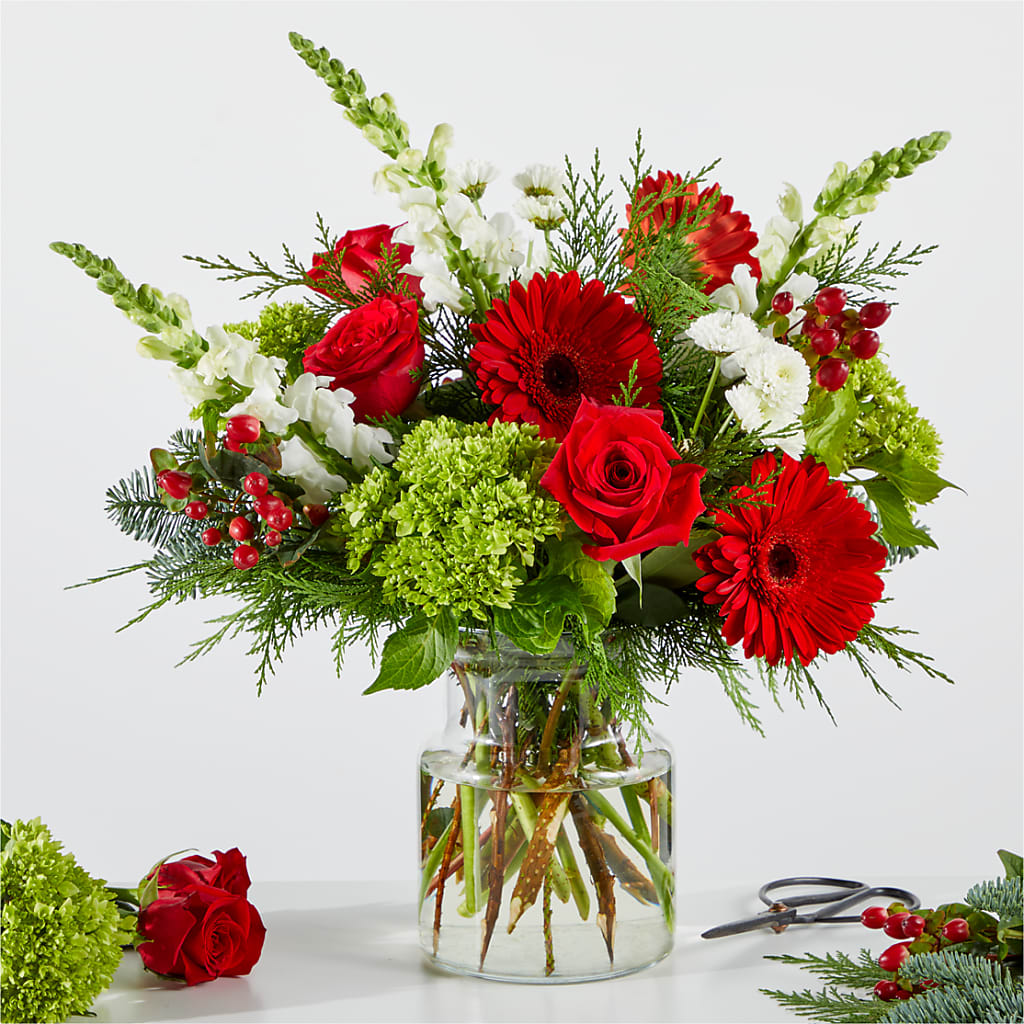 Merry Moment Bouquet – A Florist Original – Blossom Street Florist, Lauderhill FL