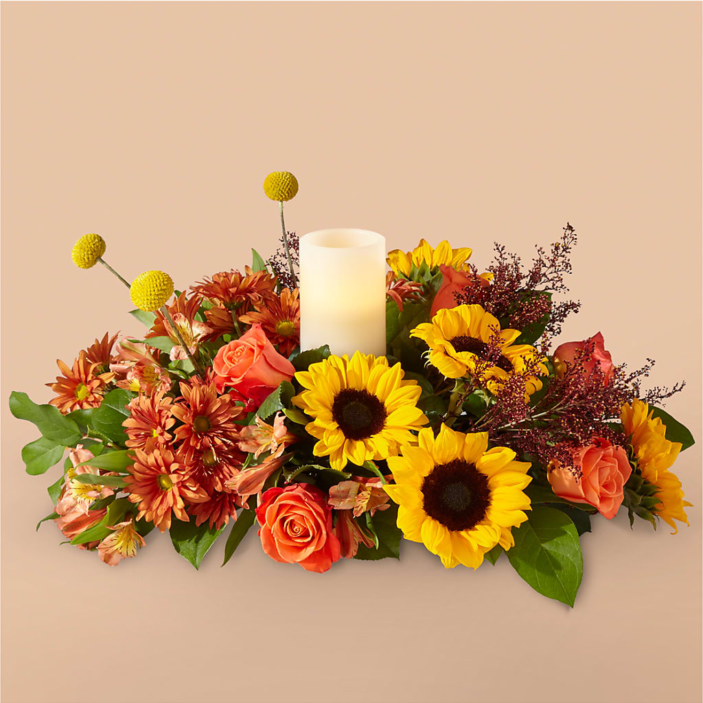 Honey Spark Centerpiece – Blossom Street Florist, Lauderhill FL