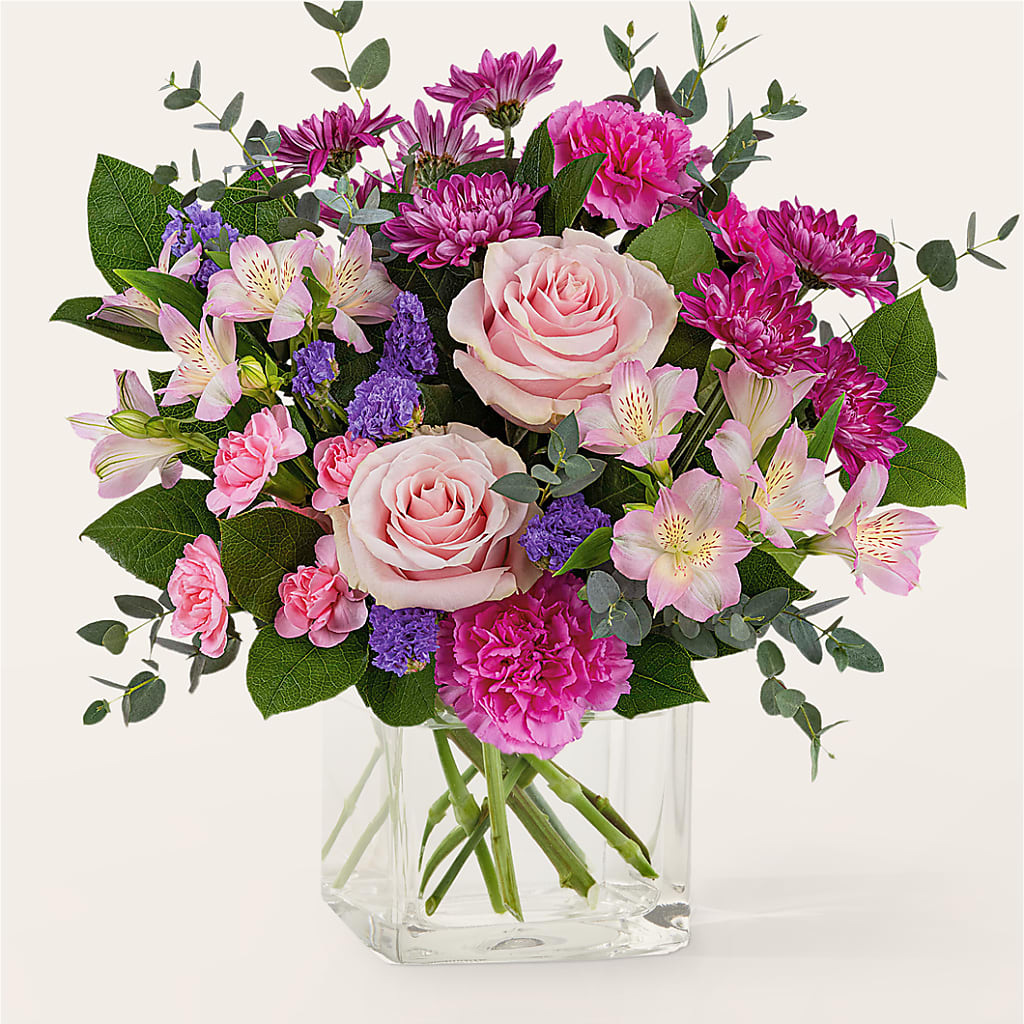 Rosy Radiance Bouquet – Blossom Street Florist, Lauderhill FL