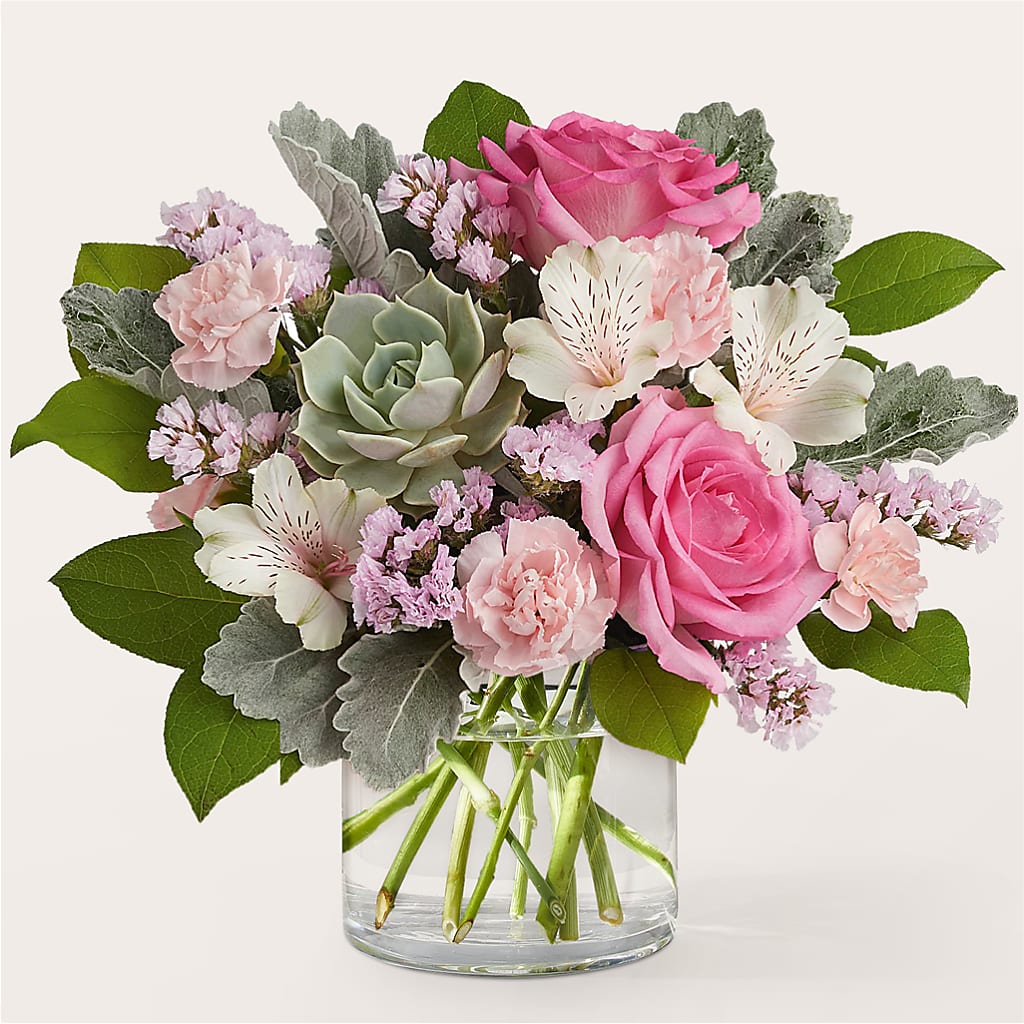 Dusty Rose Bouquet – Blossom Street Florist, Lauderhill FL