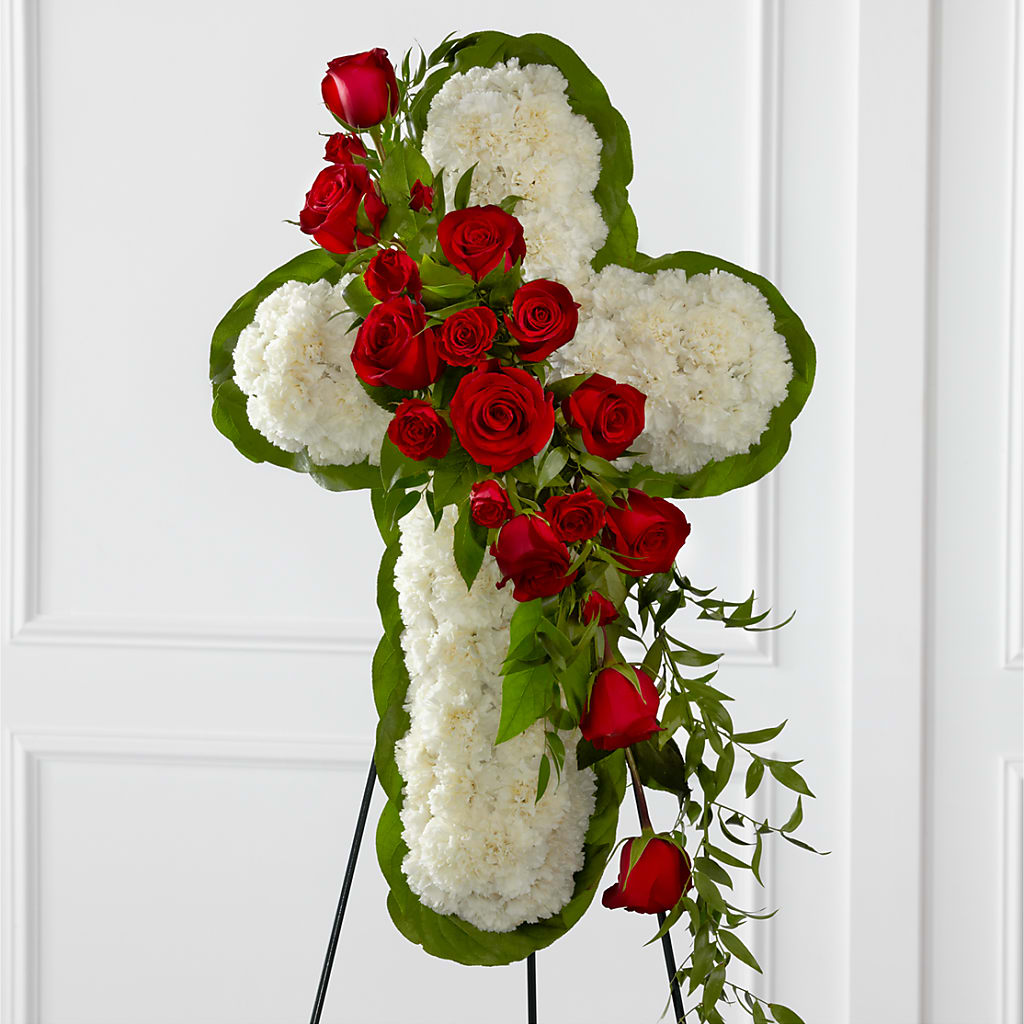 Floral Cross Easel – Blossom Street Florist, Lauderhill FL
