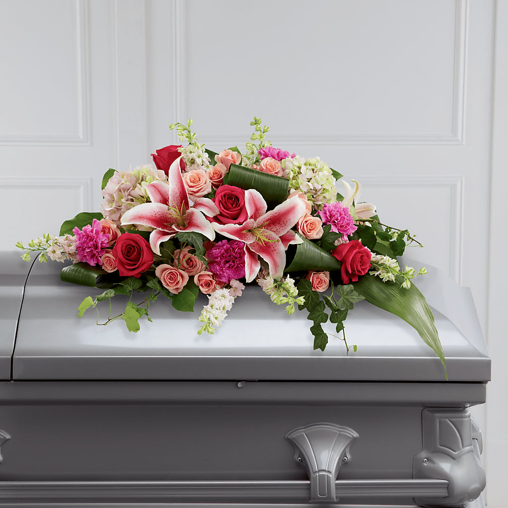 Splendid Grace Casket Spray – Blossom Street Florist, Lauderhill FL