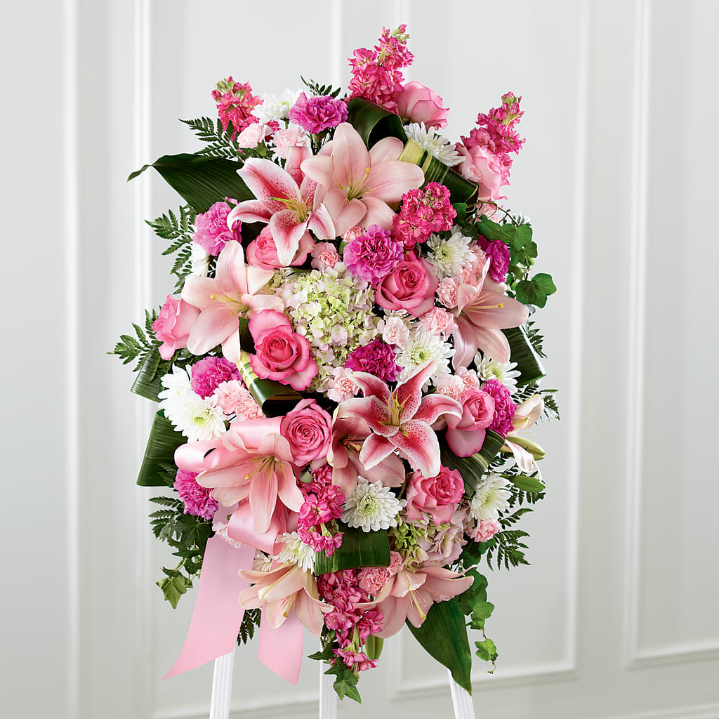 Comforting Standing Spray – Blossom Street Florist, Lauderhill FL