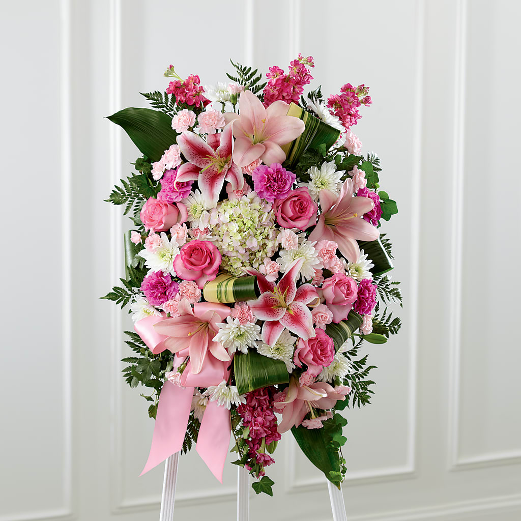 Comforting Standing Spray – Blossom Street Florist, Lauderhill FL