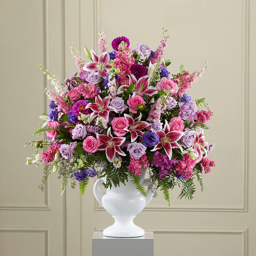 Peaceful Tribute Arrangement – Blossom Street Florist, Lauderhill FL