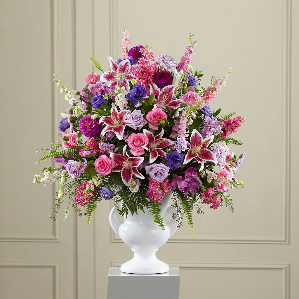 Peaceful Tribute Arrangement – Blossom Street Florist, Lauderhill FL