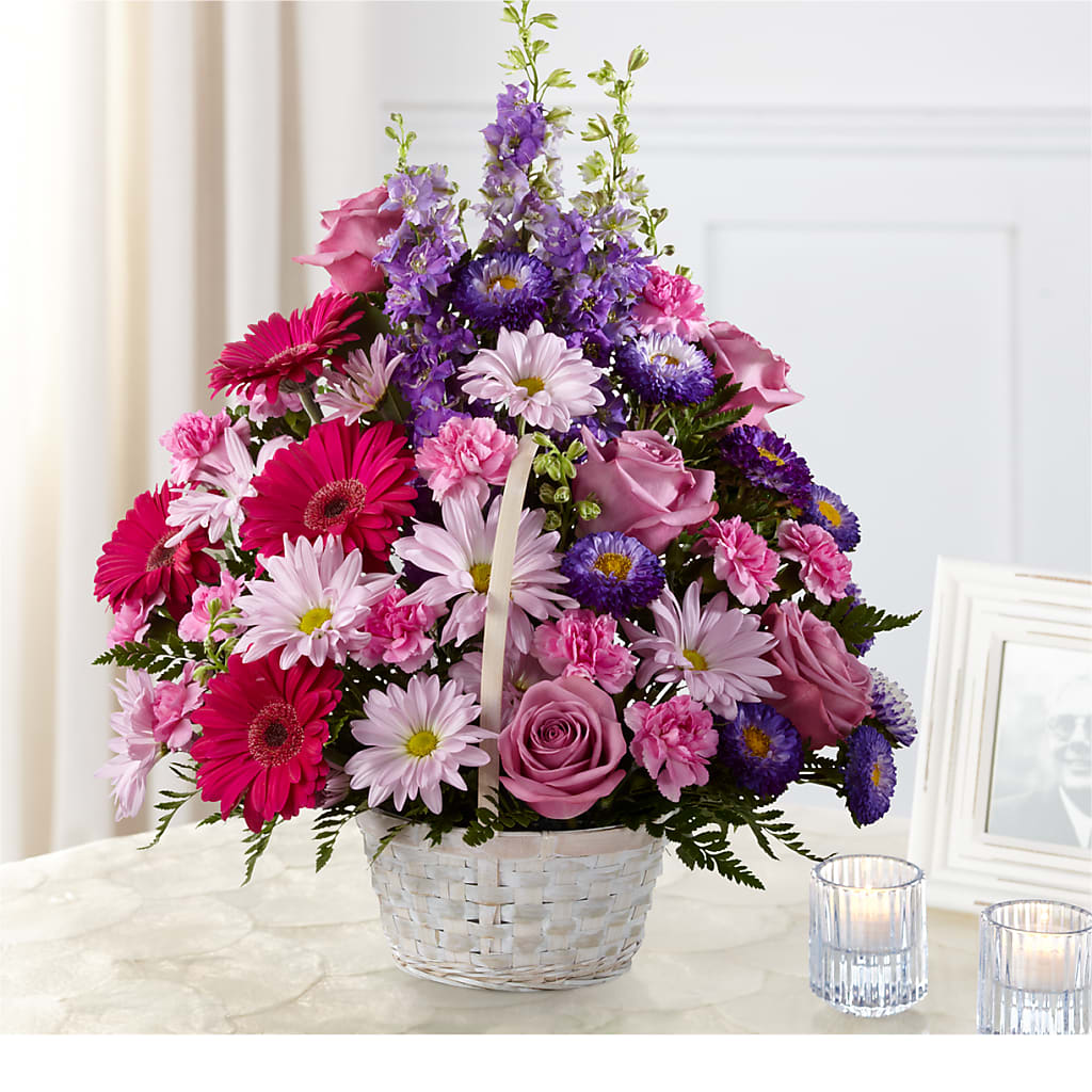 Pastel Peace Basket – Blossom Street Florist, Lauderhill FL