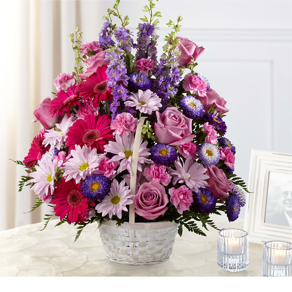 Pastel Peace Basket – Blossom Street Florist, Lauderhill FL