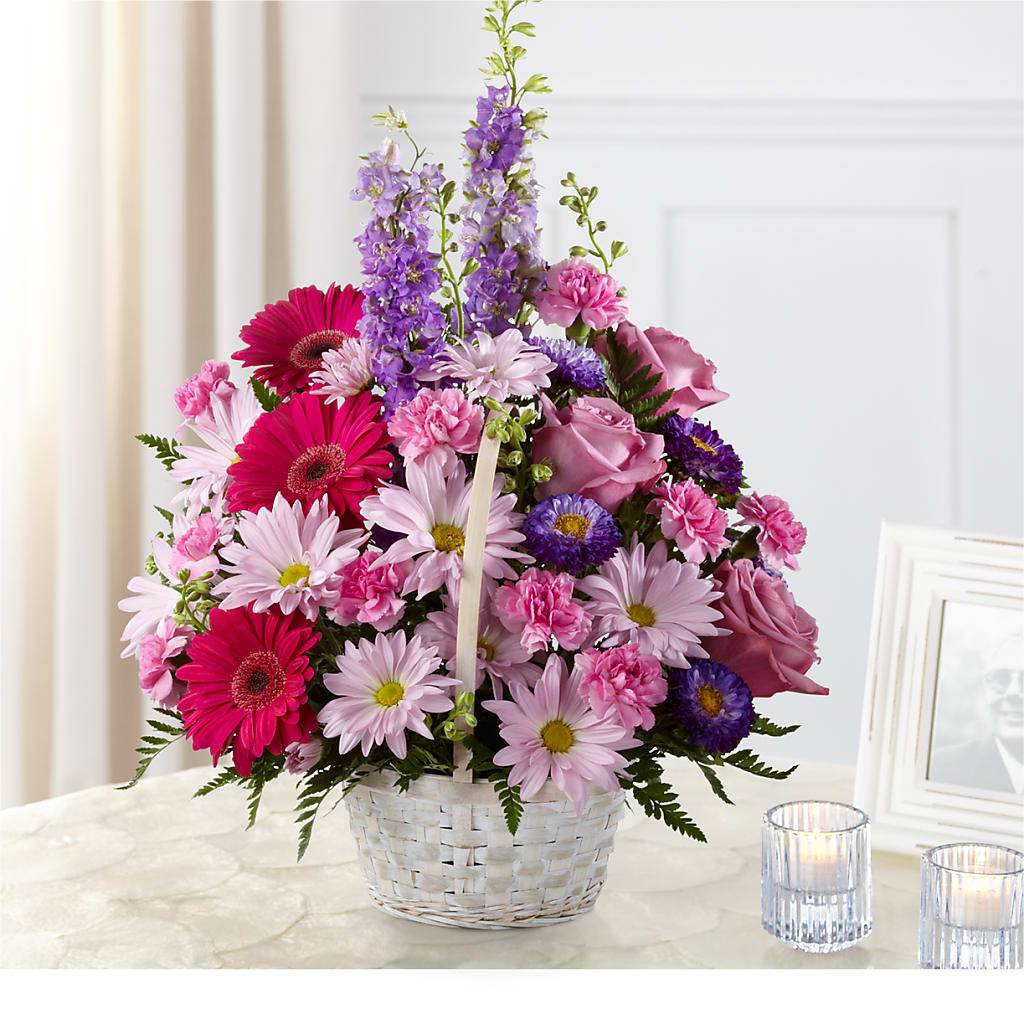 Pastel Peace Basket – Blossom Street Florist, Lauderhill FL