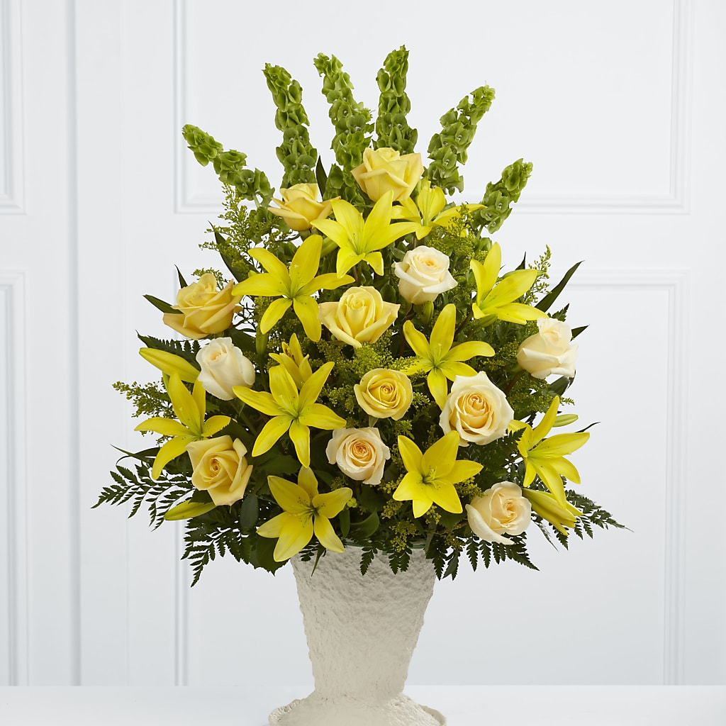 Golden Memories Arrangement – Blossom Street Florist, Lauderhill FL