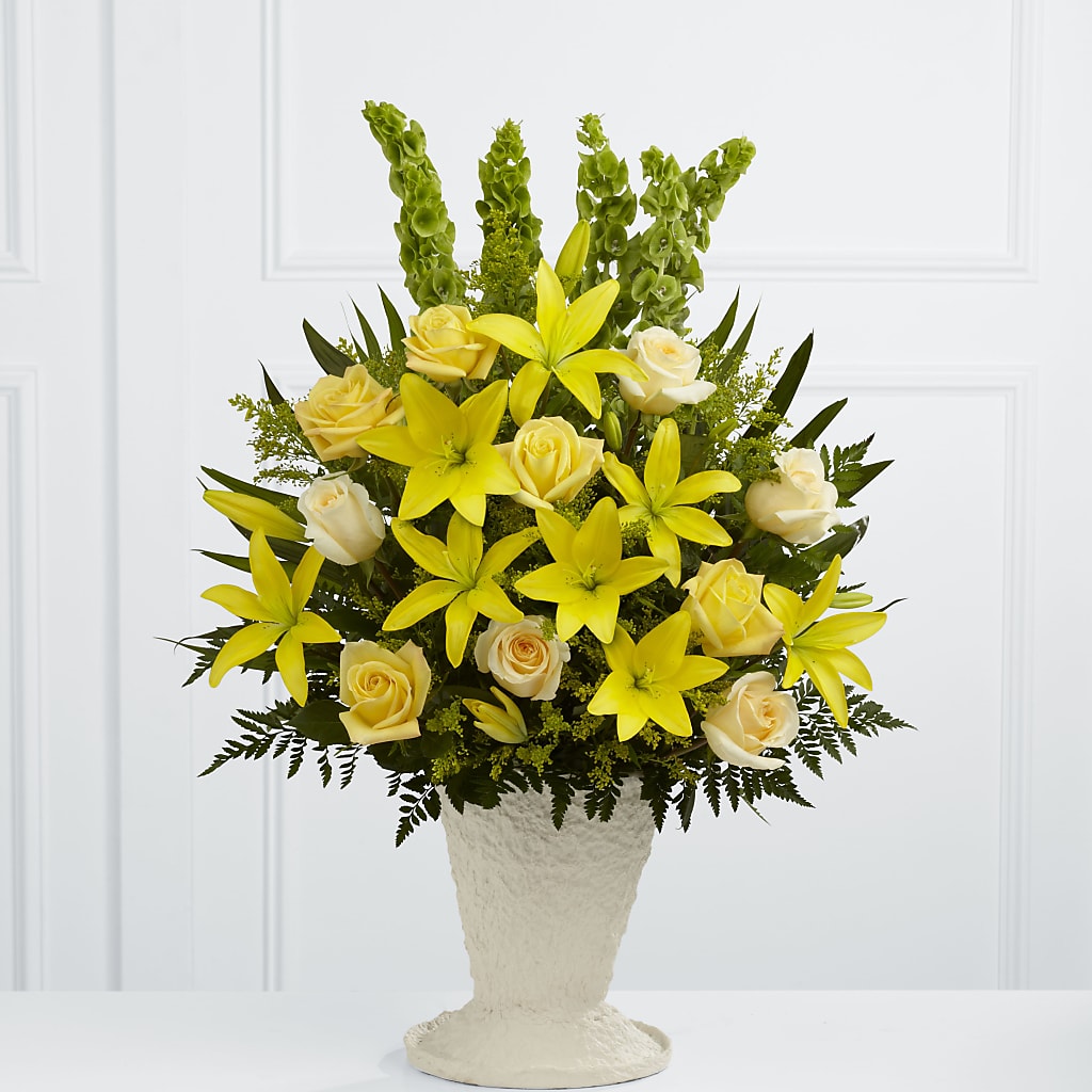 Golden Memories Arrangement – Blossom Street Florist, Lauderhill FL