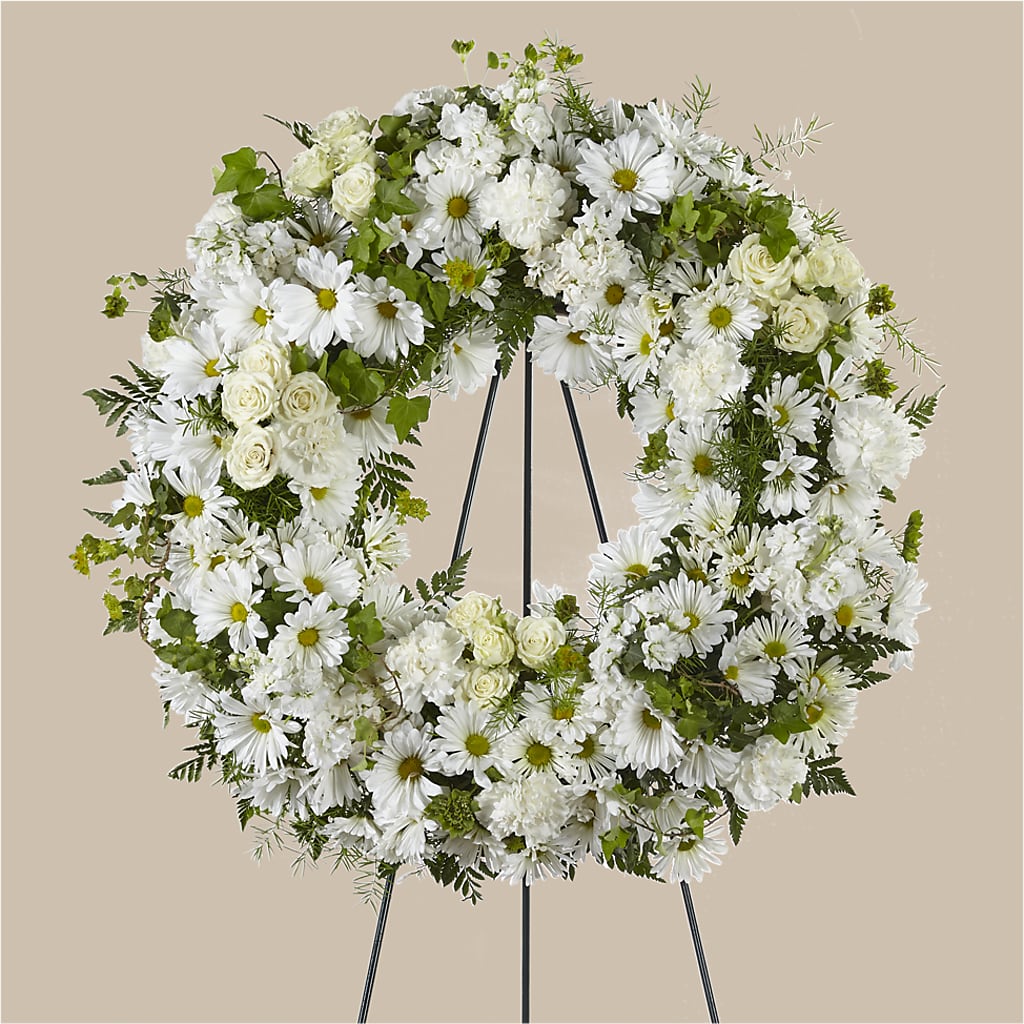 Faithful Wishes Wreath – Blossom Street Florist, Lauderhill FL