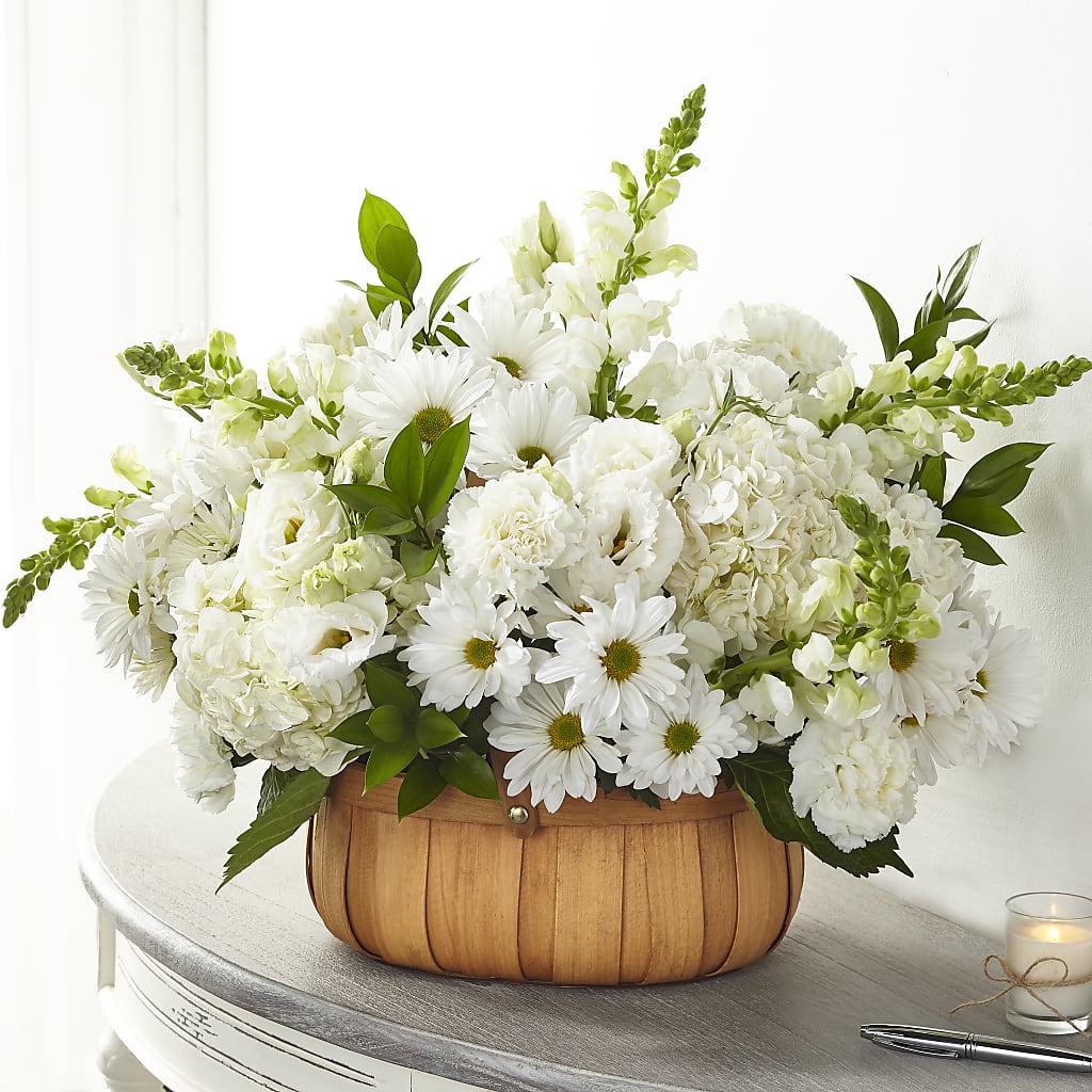 Pure Ivory Basket – Blossom Street Florist, Lauderhill FL