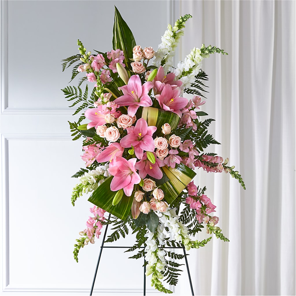 Elegant Embrace Standing Spray – Blossom Street Florist, Lauderhill FL