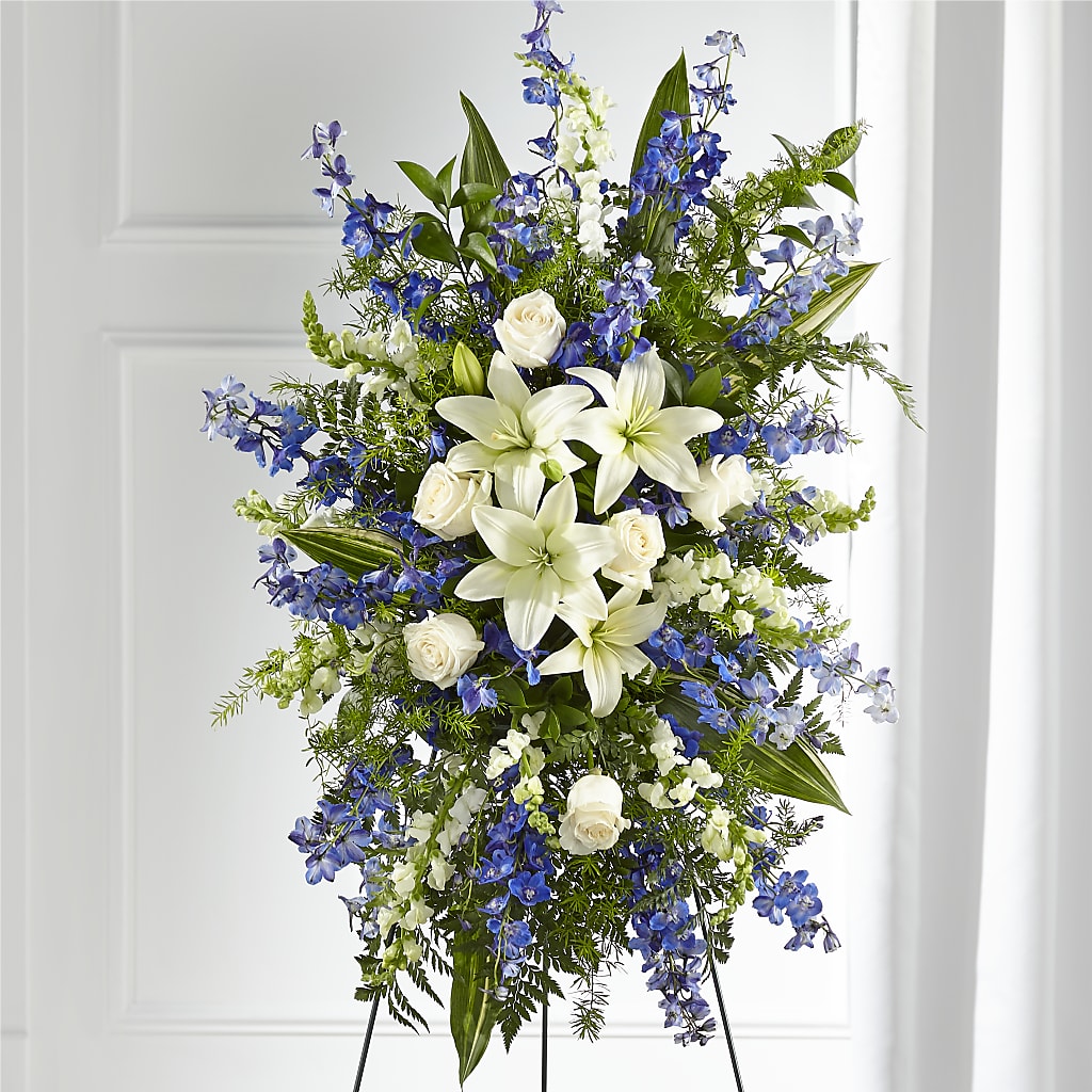 Faithful Friend Standing Spray – Blossom Street Florist, Lauderhill FL