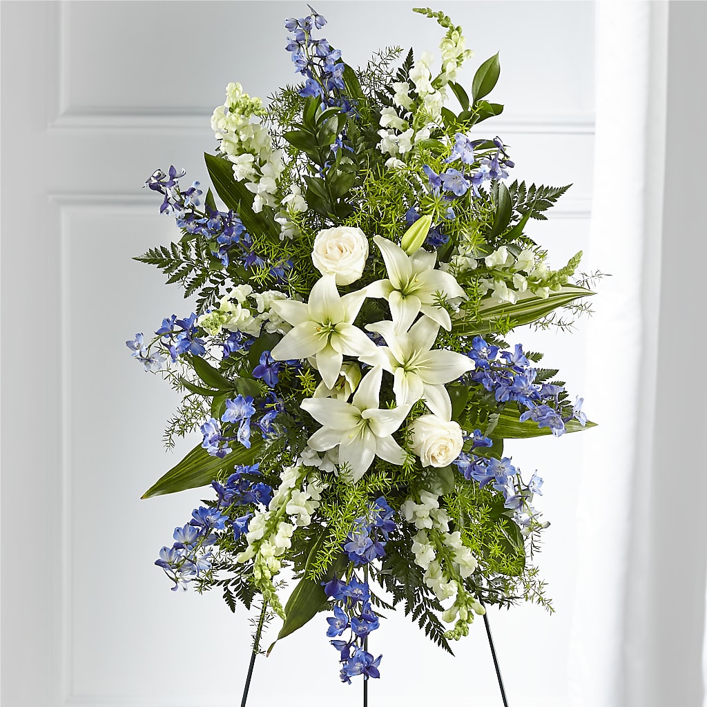 Faithful Friend Standing Spray – Blossom Street Florist, Lauderhill FL