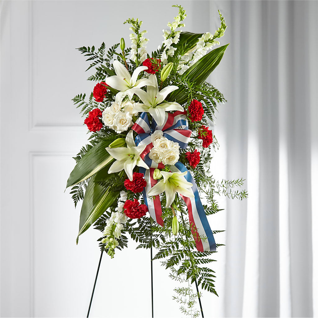Stars of Life Standing Spray – Blossom Street Florist, Lauderhill FL
