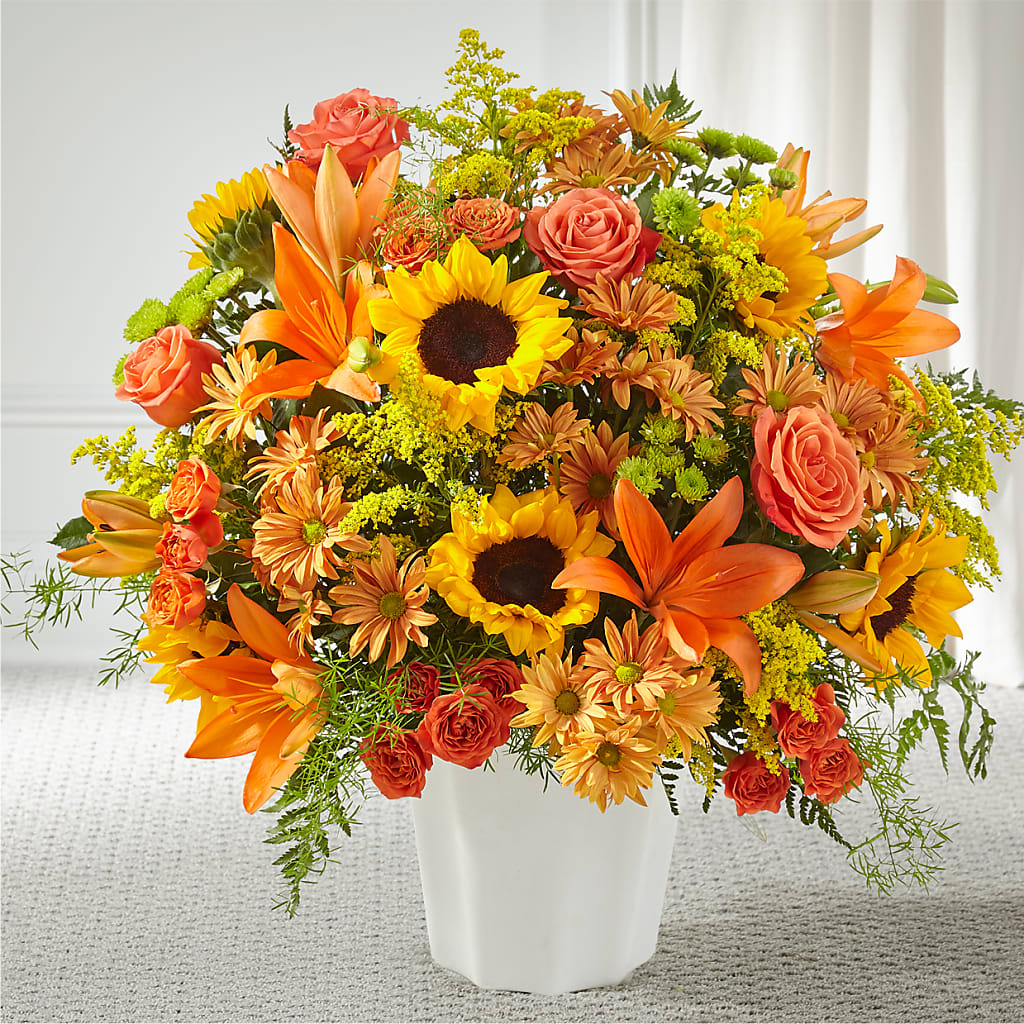 Harvest Thoughts Floor Basket – Blossom Street Florist, Lauderhill FL