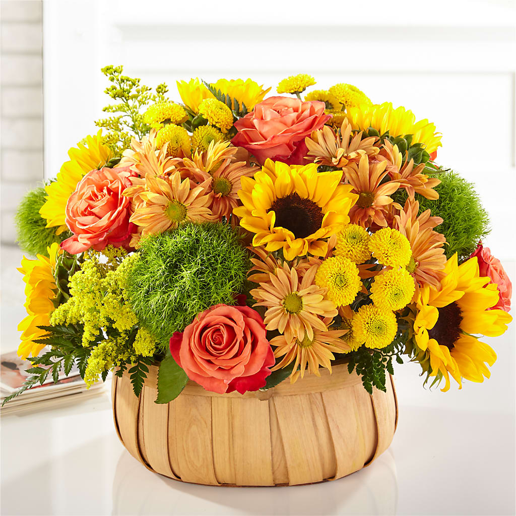 Harvest Sunflower Basket – Blossom Street Florist, Lauderhill FL