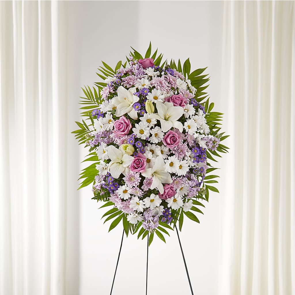 Surrounded by Love Standing Spray – Blossom Street Florist, Lauderhill FL