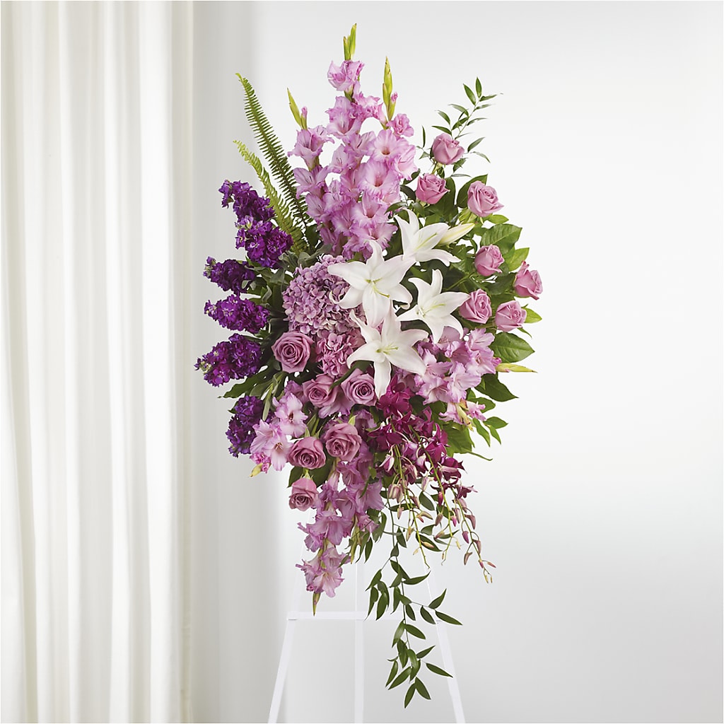 Never Alone Standing Spray – Blossom Street Florist, Lauderhill FL