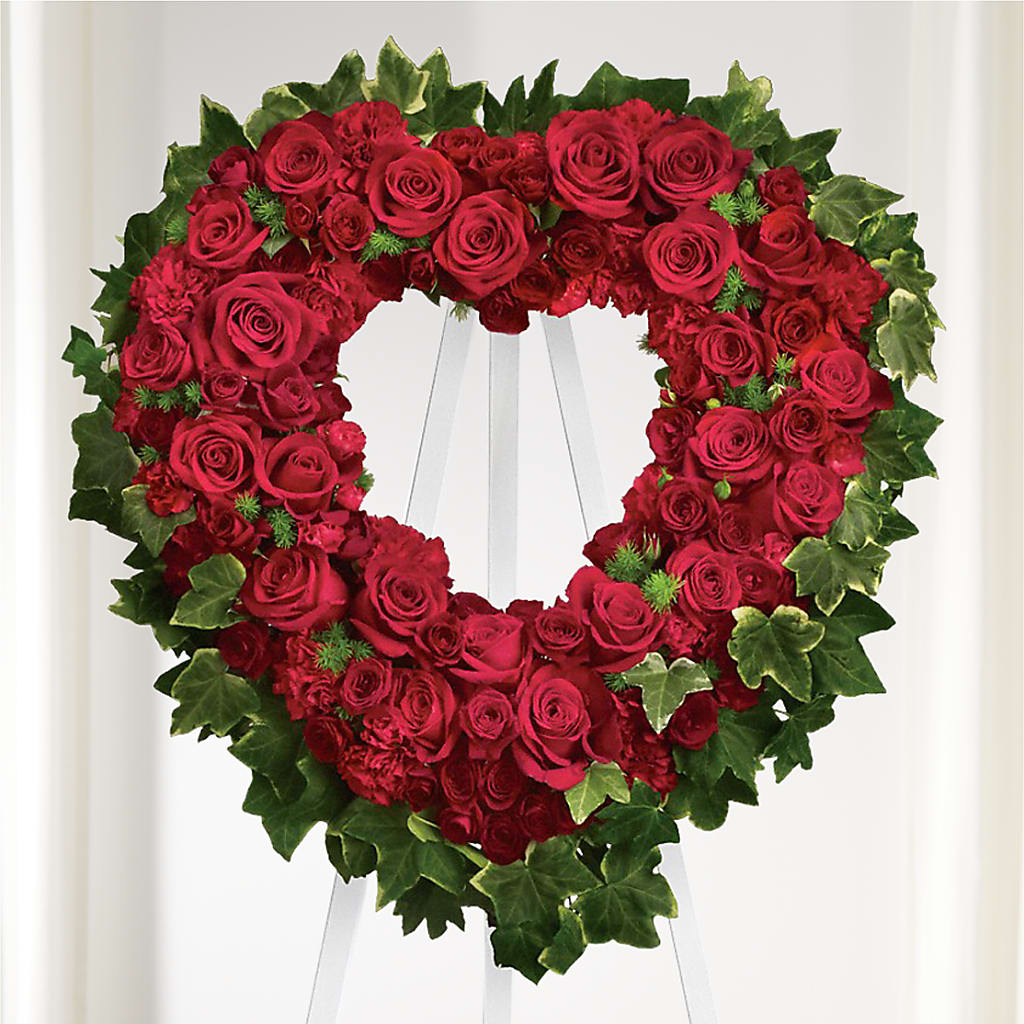 Wholehearted Standing Spray – Blossom Street Florist, Lauderhill FL