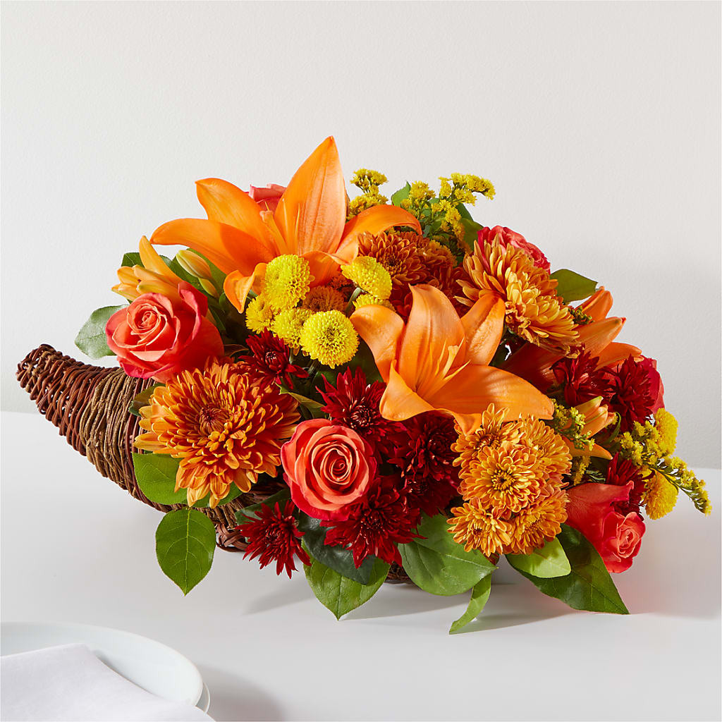 Bouquet of Blessings Cornucopia – Blossom Street Florist, Lauderhill FL