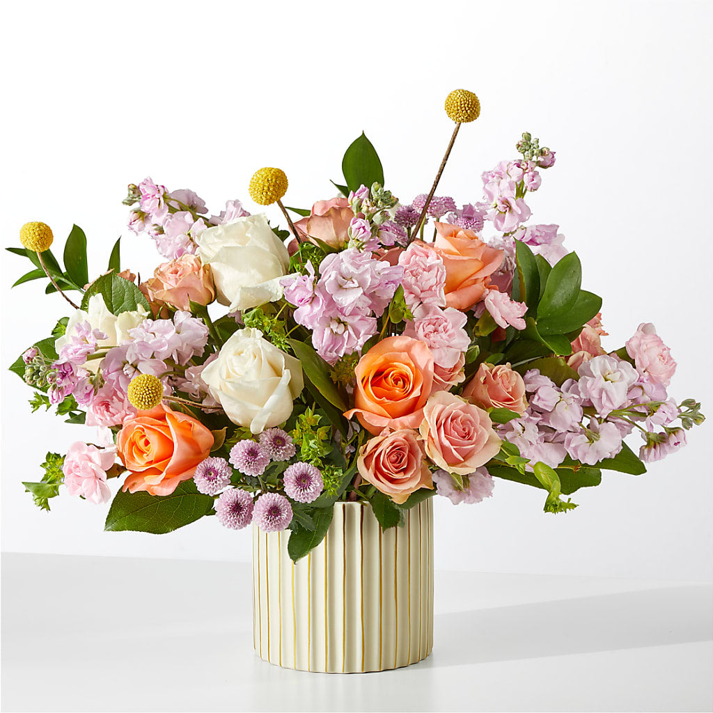 French Market Bouquet with Ivory Vase – Blossom Street Florist, Lauderhill FL