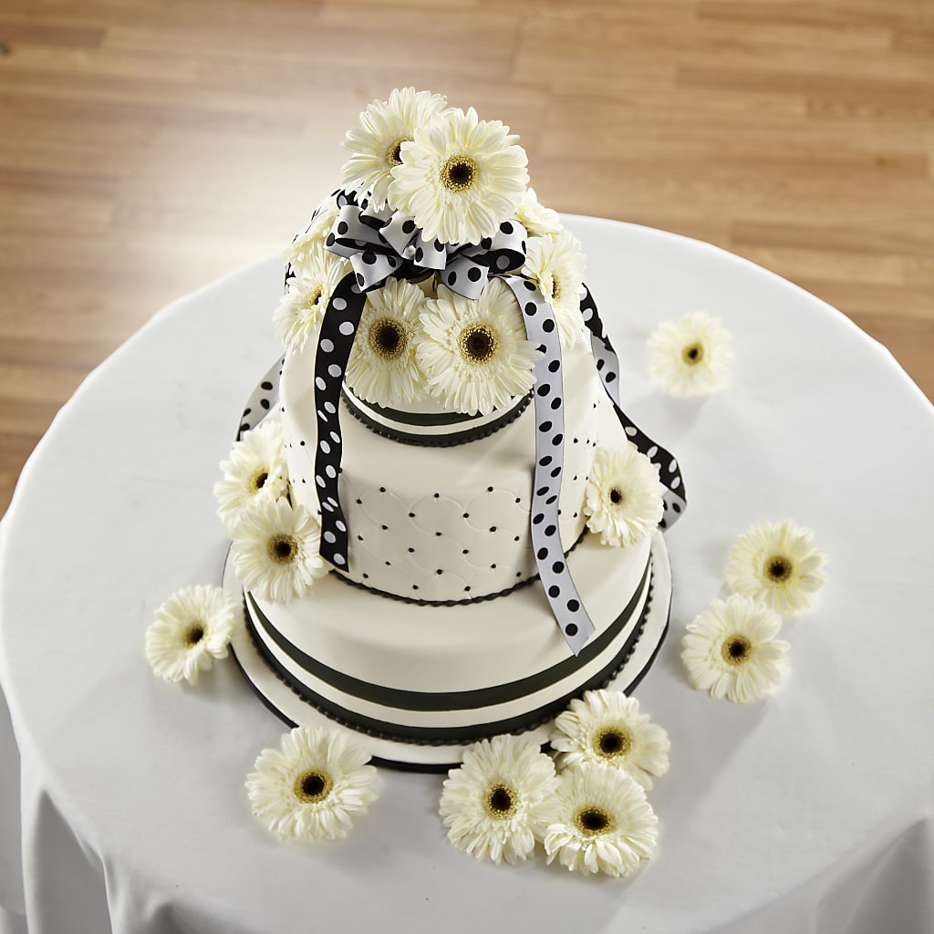 Simple Sophistication Cake Décor – Blossom Street Florist, Lauderhill FL