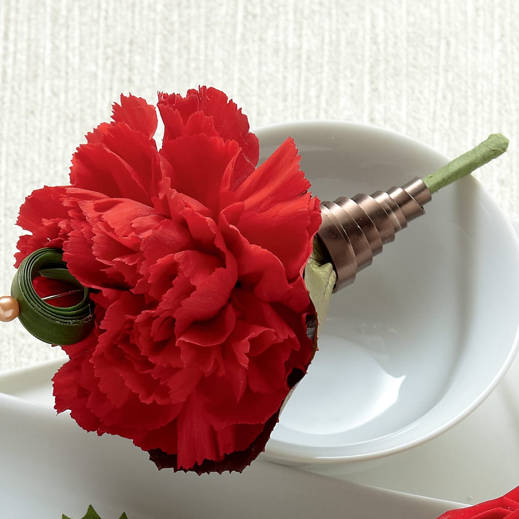 Red Carnation Boutonniere – Blossom Street Florist, Lauderhill FL