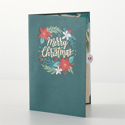 Happiest Holidays Poinsettia and Lovepop Card –  Blossom Street Florist, Lauderhill FL