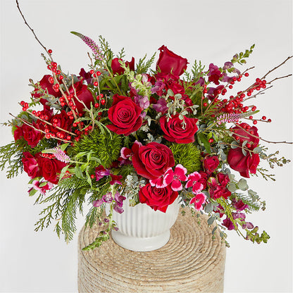 Big Red Bow Bouquet –  Blossom Street Florist, Lauderhill FL