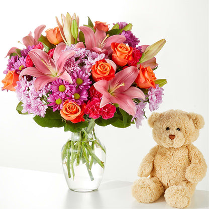 One and Only Bouquet and Bear Bundle –  Blossom Street Florist, Lauderhill FL