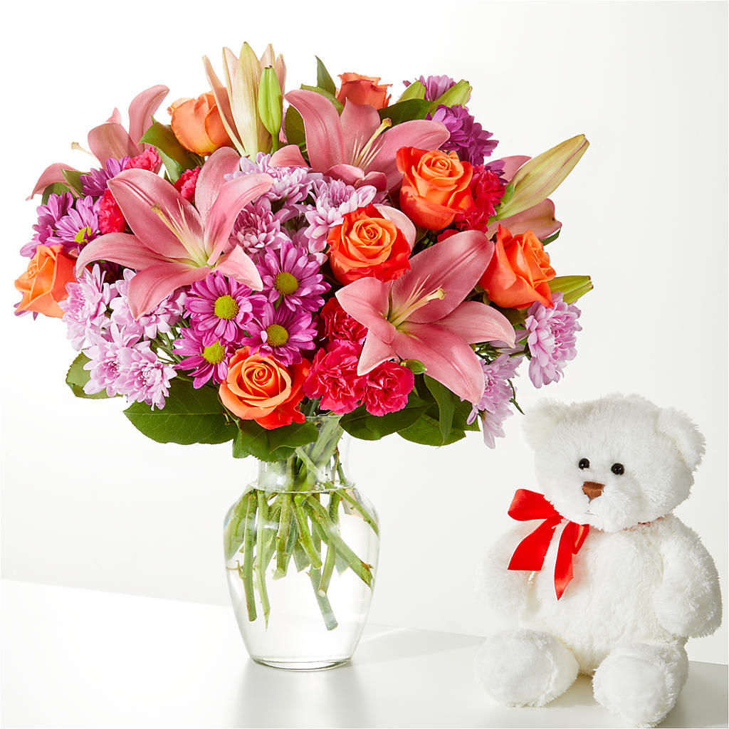 One and Only Bouquet and Bear Bundle –  Blossom Street Florist, Lauderhill FL