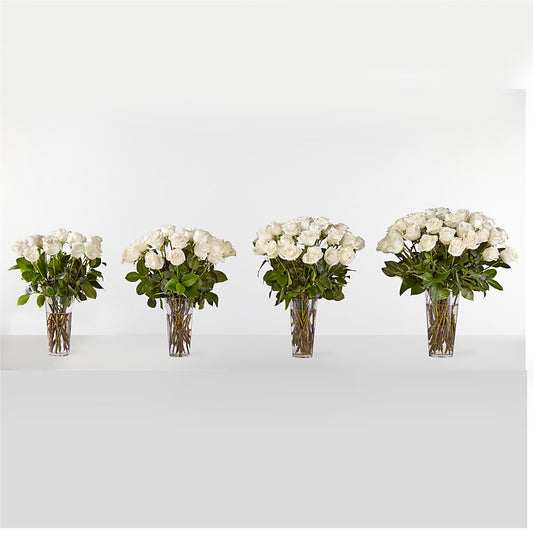 Long Stem White Rose Bouquet –  Blossom Street Florist, Lauderhill FL