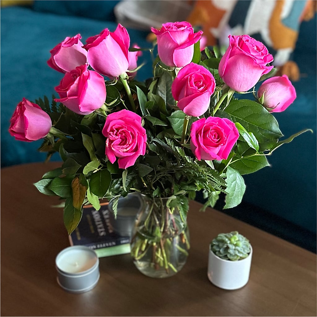 Long Stem Pink Rose Bouquet –  Blossom Street Florist, Lauderhill FL