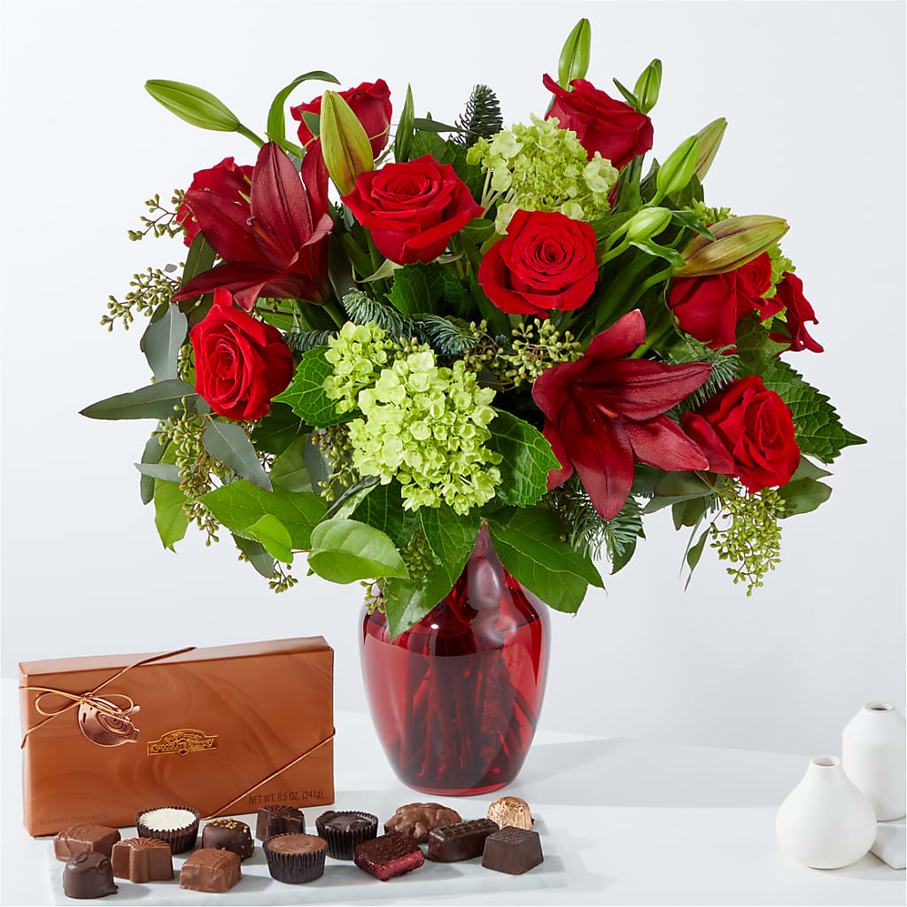 Merry Days Bouquet and Chocolate Gift Set