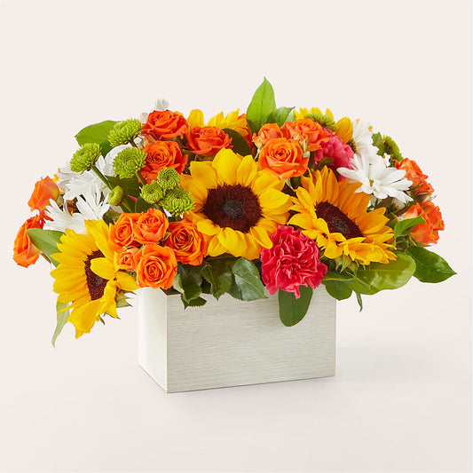 Sun-drenched Blooms Box Bouquet –  Blossom Street Florist, Lauderhill FL