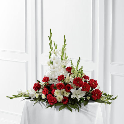 Crimson & White Arrangement –  Blossom Street Florist, Lauderhill FL