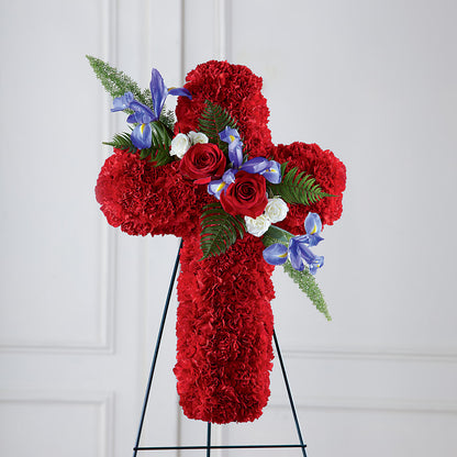 Faithful Hero Floral Cross –  Blossom Street Florist, Lauderhill FL