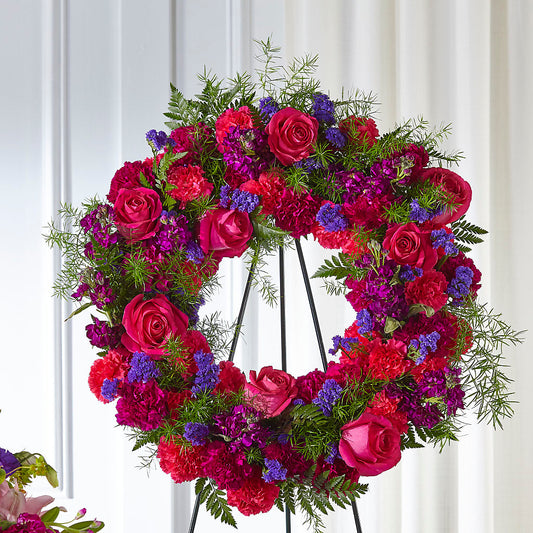 Calming Colors Wreath –  Blossom Street Florist, Lauderhill FL