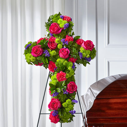Tribute Rose Floral Cross –  Blossom Street Florist, Lauderhill FL