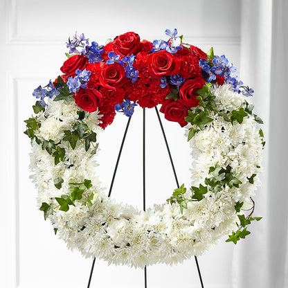 Patriotic Passion Wreath –  Blossom Street Florist, Lauderhill FL