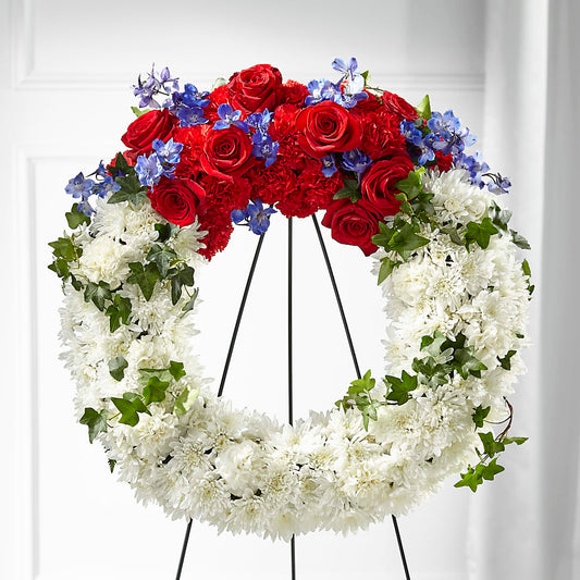 Patriotic Passion Wreath –  Blossom Street Florist, Lauderhill FL