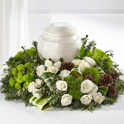 Precious Evergreen Cremation Adornment –  Blossom Street Florist, Lauderhill FL