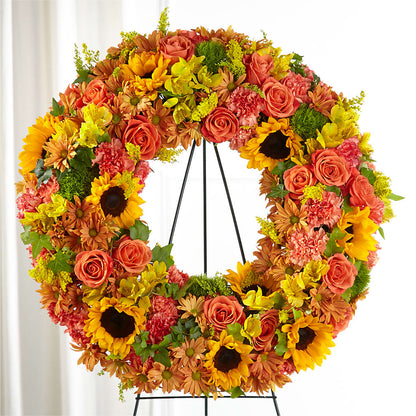 Autumnal Memories Wreath (Standard) –  Blossom Street Florist, Lauderhill FL