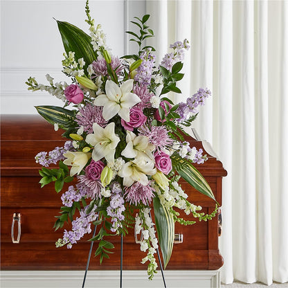 Grateful Hearts Standing Spray –  Blossom Street Florist, Lauderhill FL
