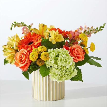 Autumn Sunshine Bouquet with Ivory Vase –  Blossom Street Florist, Lauderhill FL